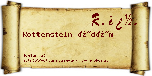 Rottenstein Ádám névjegykártya